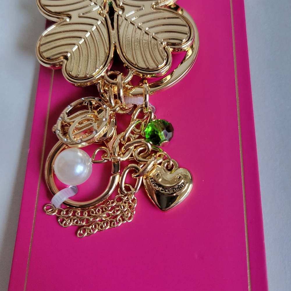 Juicy Couture Green Clover Keychain - Picture 4 of 6